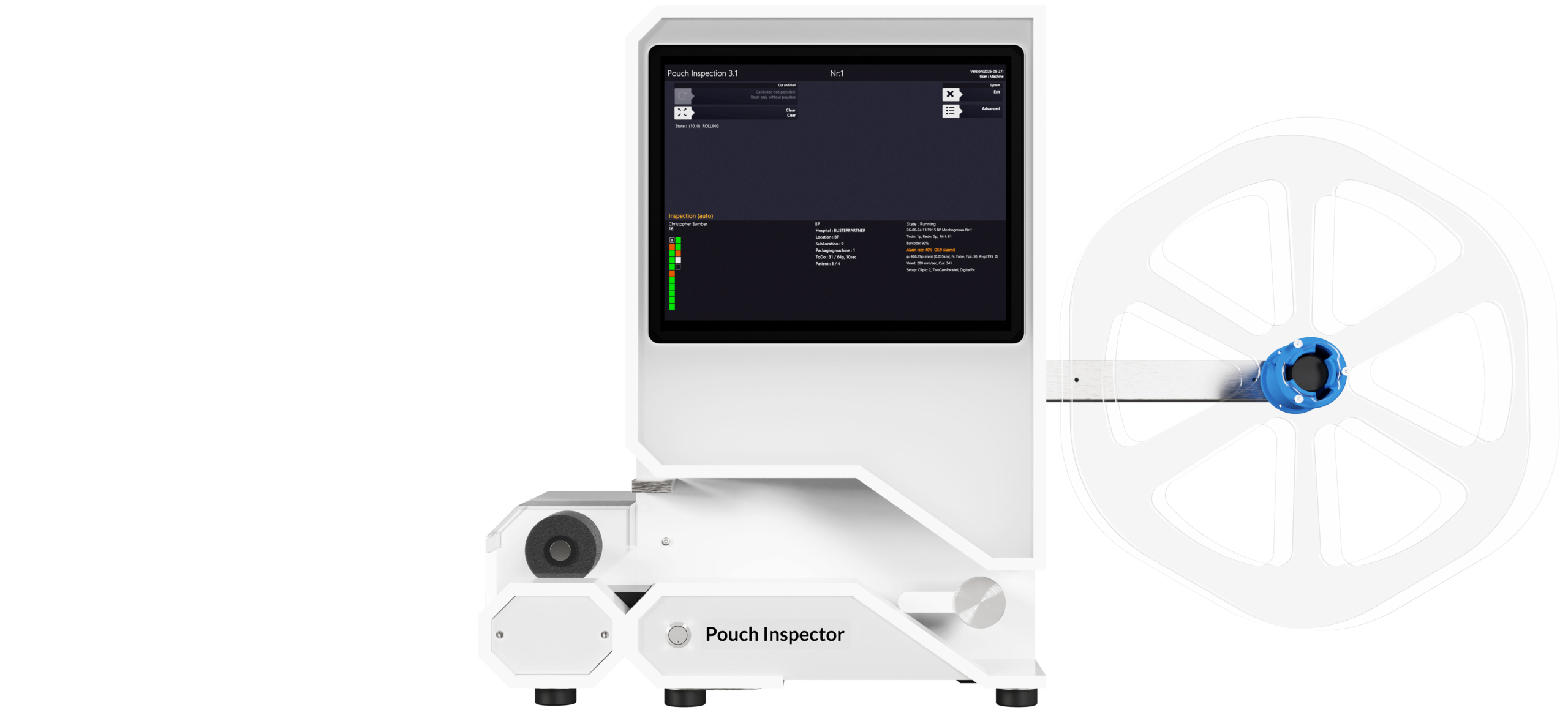 Pouch Inspector mit Pi Transport